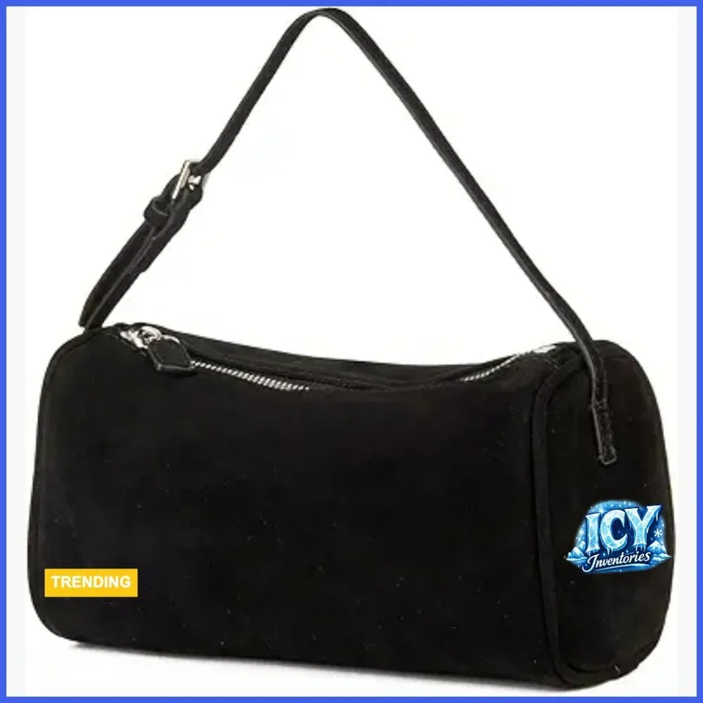 Premium Suede Leather Crossbody Bag with Adjustable Strap